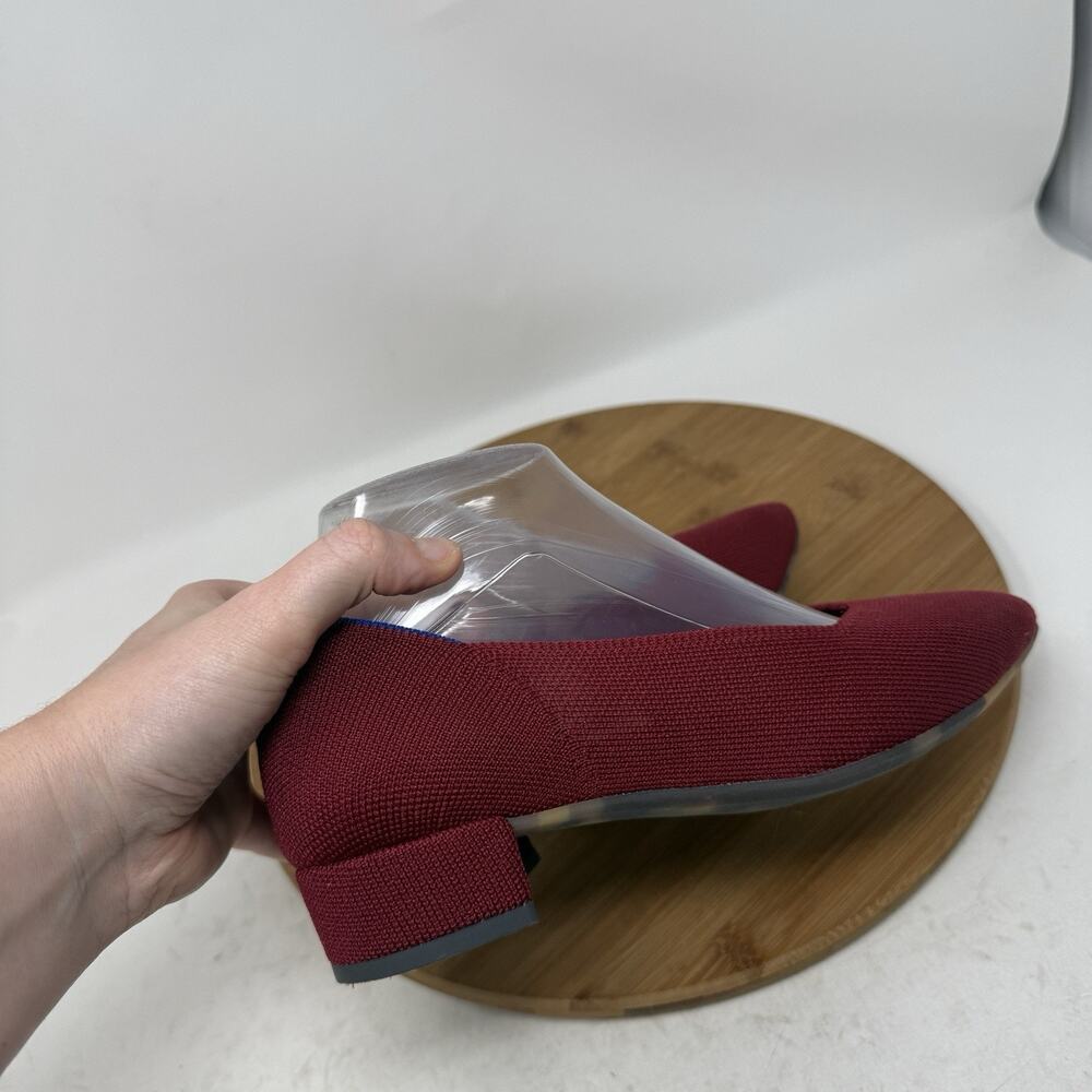 Rothys The High Point Pointed Toe Heels Autumn Red Career Office Womens 7.5 - Picture 5 of 9